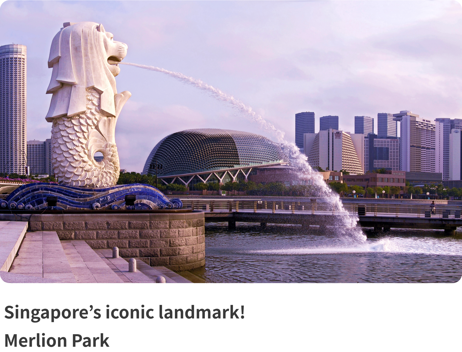 Singapore’s iconic landmark! Merlion Park