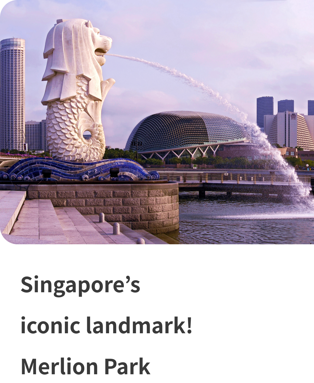 Singapore’s iconic landmark! Merlion Park