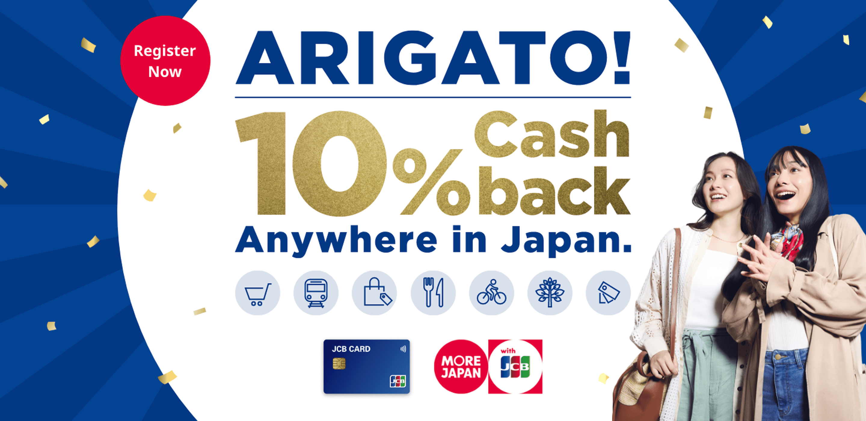 ARIGATO! Cashback 10％  Di seluruh Jepang