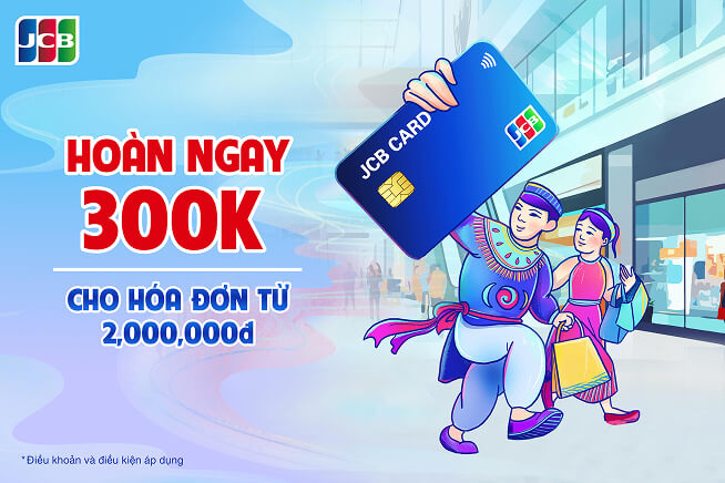 UNIQLO - Chạm thẻ JCB, nhận hoàn tiền 300.000VND mỗi tháng