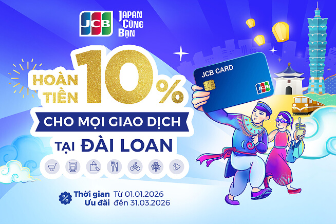 HOÀN TIỀN 10% Cho Các Giao Dịch Tại Đài Loan